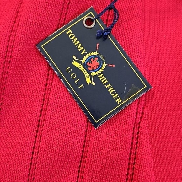 Tommy Hilfiger Sweater Men's XXLarge Red Button Up Sleeveless Vest NWT - Picture 6 of 14